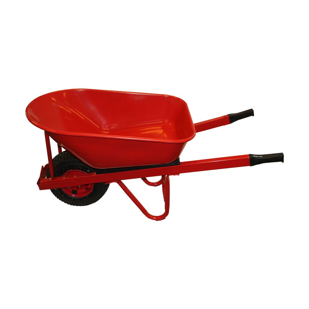 Image of Heavy Duty 130LTR Builders Wheel Barrow with Steel Tub