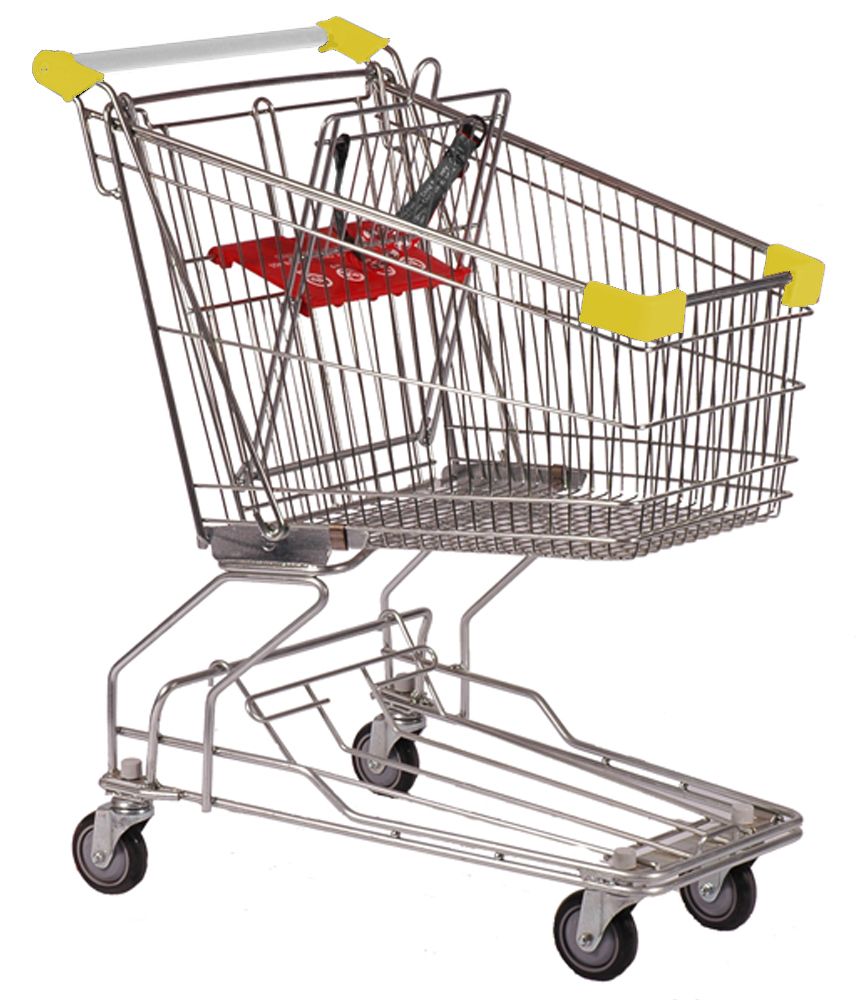 Image of 90 Litre Yellow Shopping Trolleys Carts